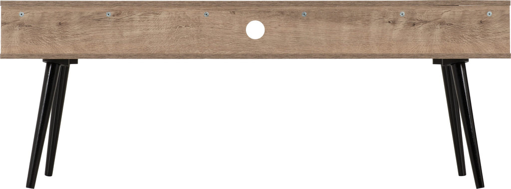 Saxton 2 Drawer Tv Unit - Mid Oak Effect/Grey