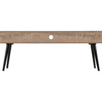 Saxton 2 Drawer Tv Unit - Mid Oak Effect/Grey