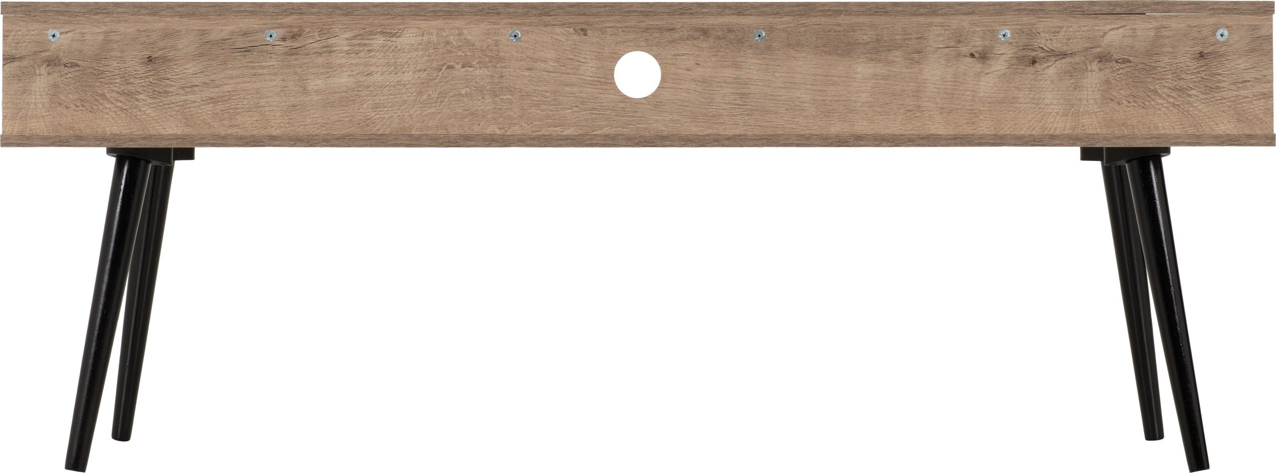 Saxton 2 Drawer Tv Unit - Mid Oak Effect/Grey