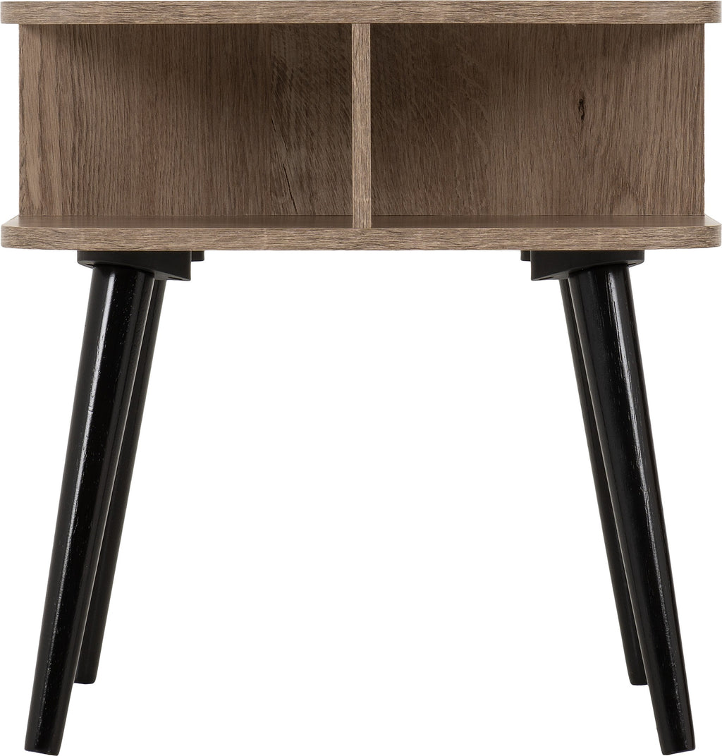 Saxton Side Table - Mid Oak Effect/Grey