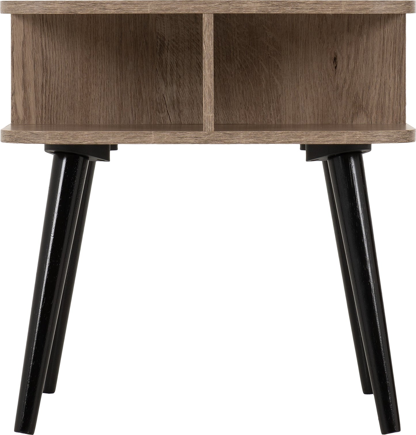 Saxton Side Table - Mid Oak Effect/Grey