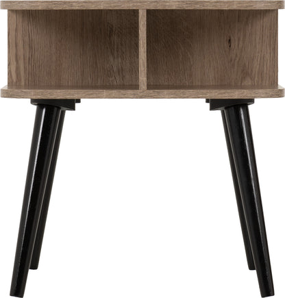Saxton Side Table - Mid Oak Effect/Grey