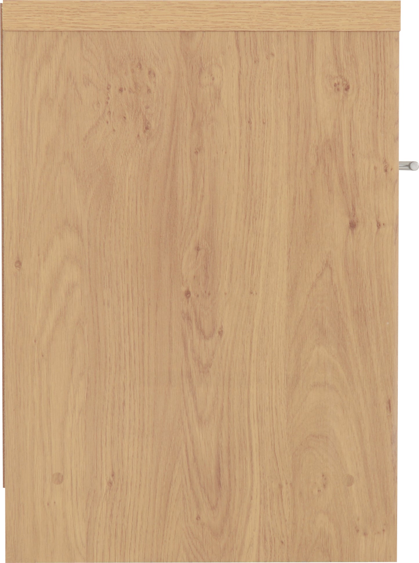 Seville 1 Drawer Bedside - Grey Gloss/Light Oak Effect Veneer