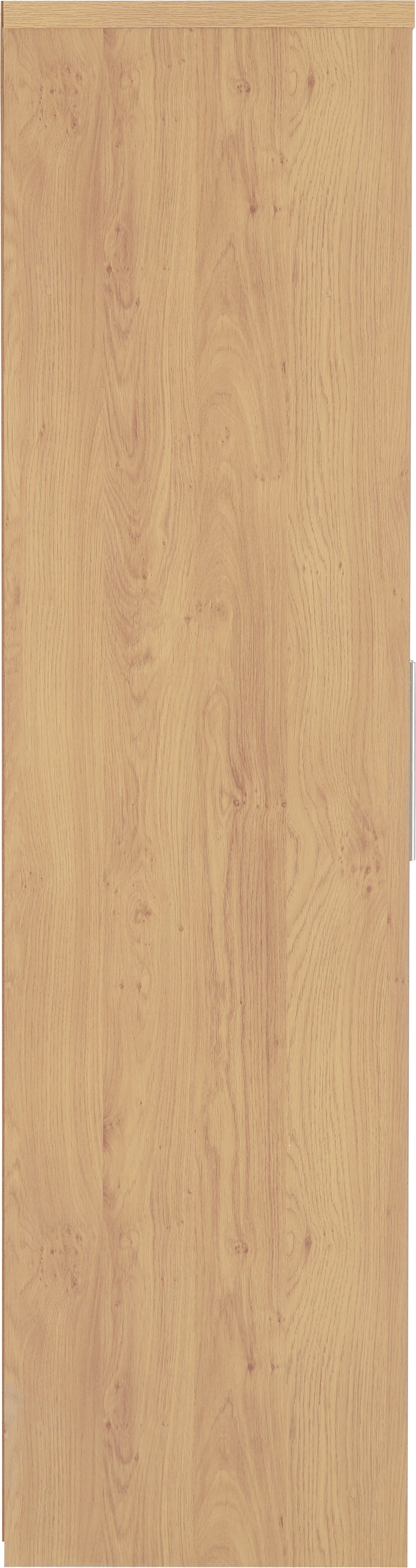 Seville 3 Door 2 Drawer Wardrobe - Grey Gloss/Light Oak Effect Veneer