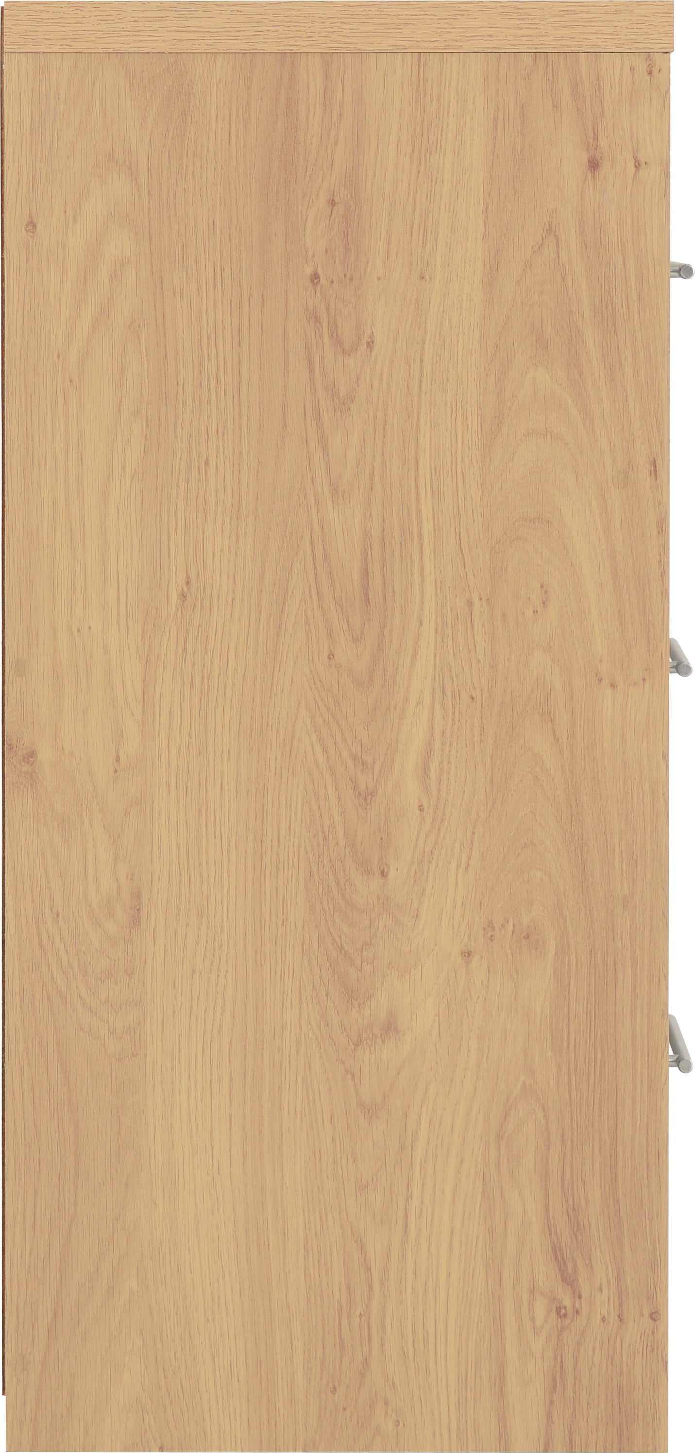 Seville 3 Drawer Chest - Grey Gloss/Light Oak Effect Veneer