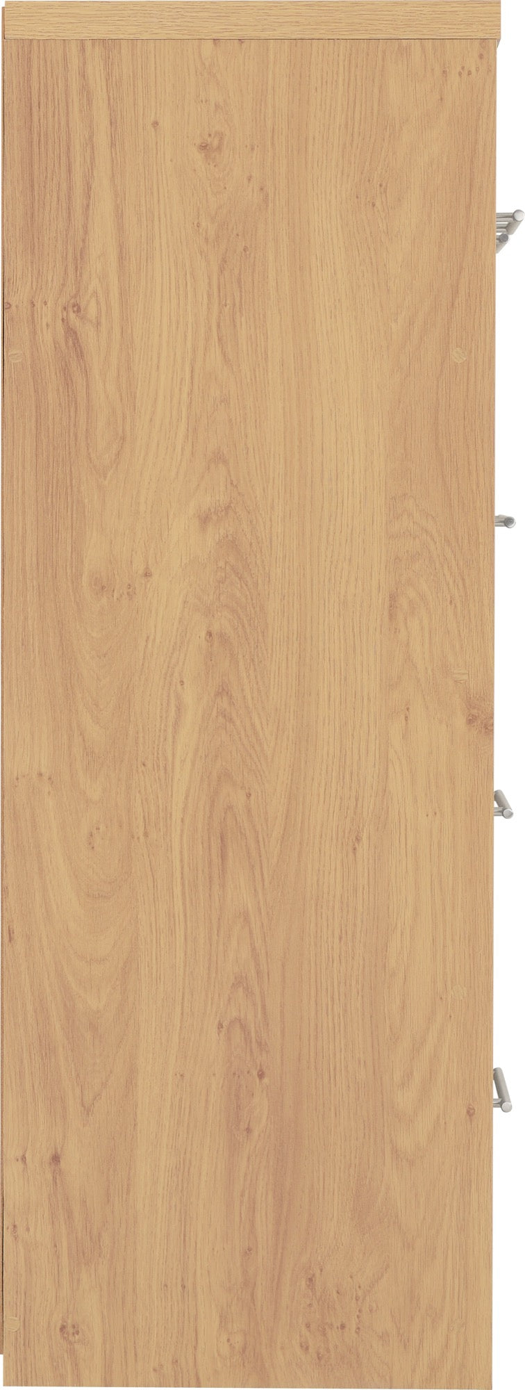 Seville 3+2 Drawer Chest - Grey Gloss/Light Oak Effect Veneer