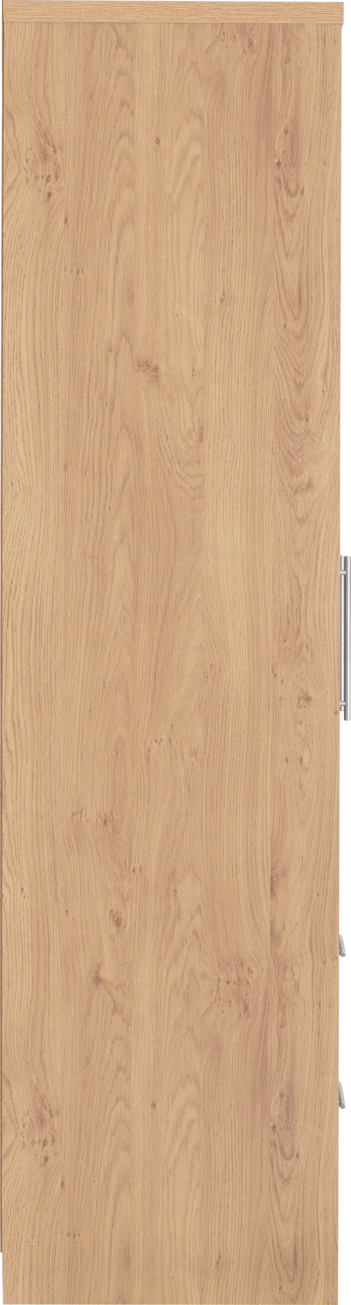 Seville 4 Door 2 Drawer Wardrobe - Grey Gloss/Light Oak Effect Veneer