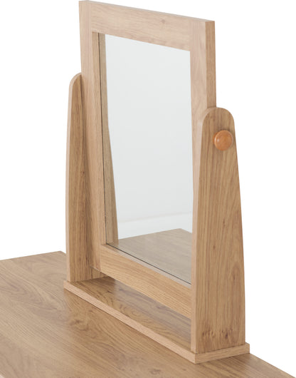 Seville Dressing Table Set - Grey Gloss/Light Oak Effect Veneer