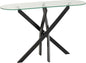 Sheldon Console Table - Clear Glass/Black