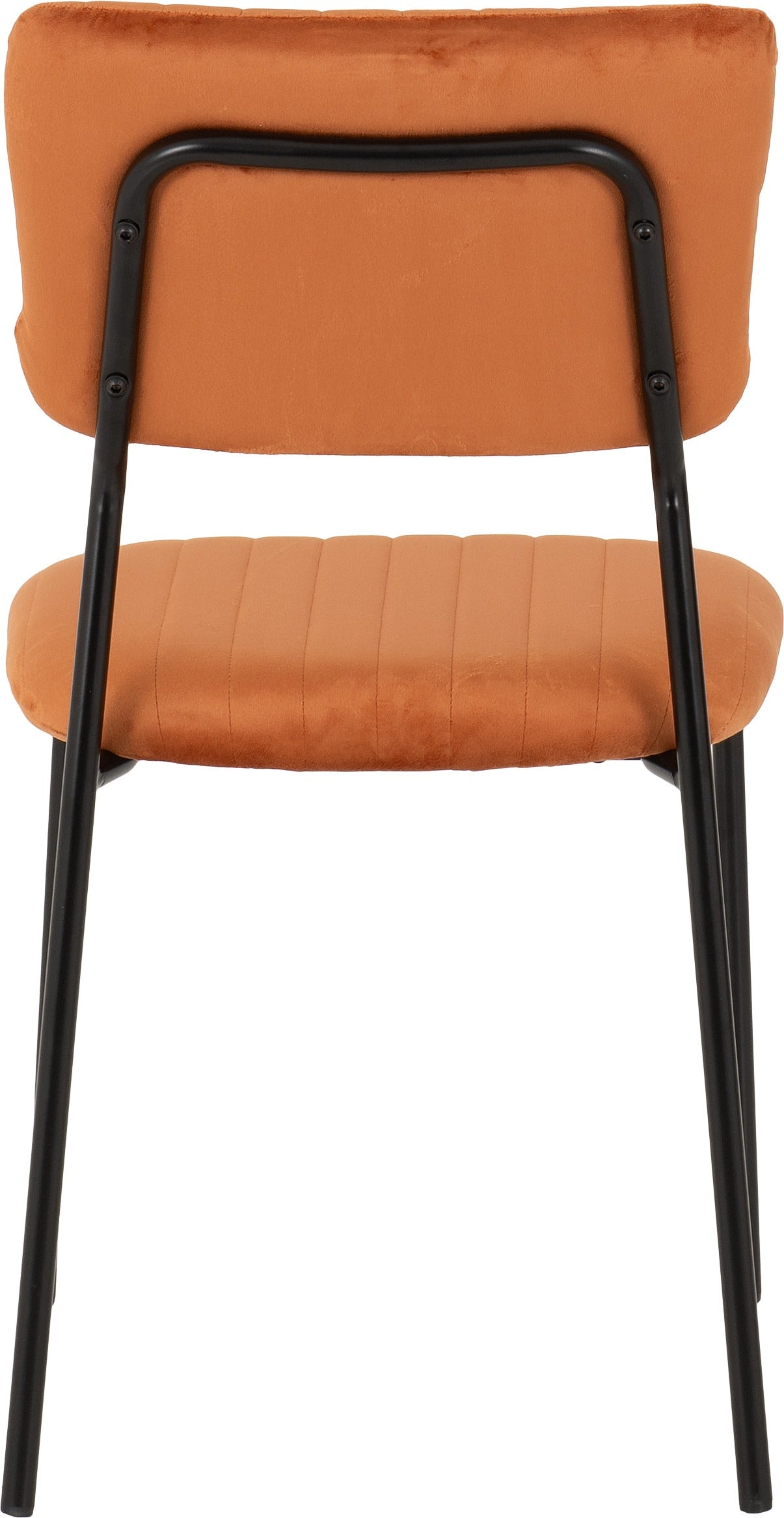 Sheldon Dining Chair (X4 Per Box) - Burnt Orange Velvet Fabric