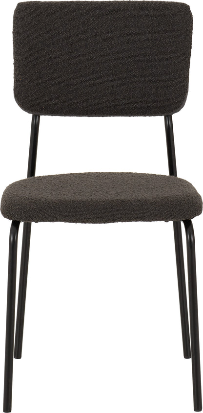 Sheldon Dining Chair (X4 Per Box) - Grey Boucle Fabric