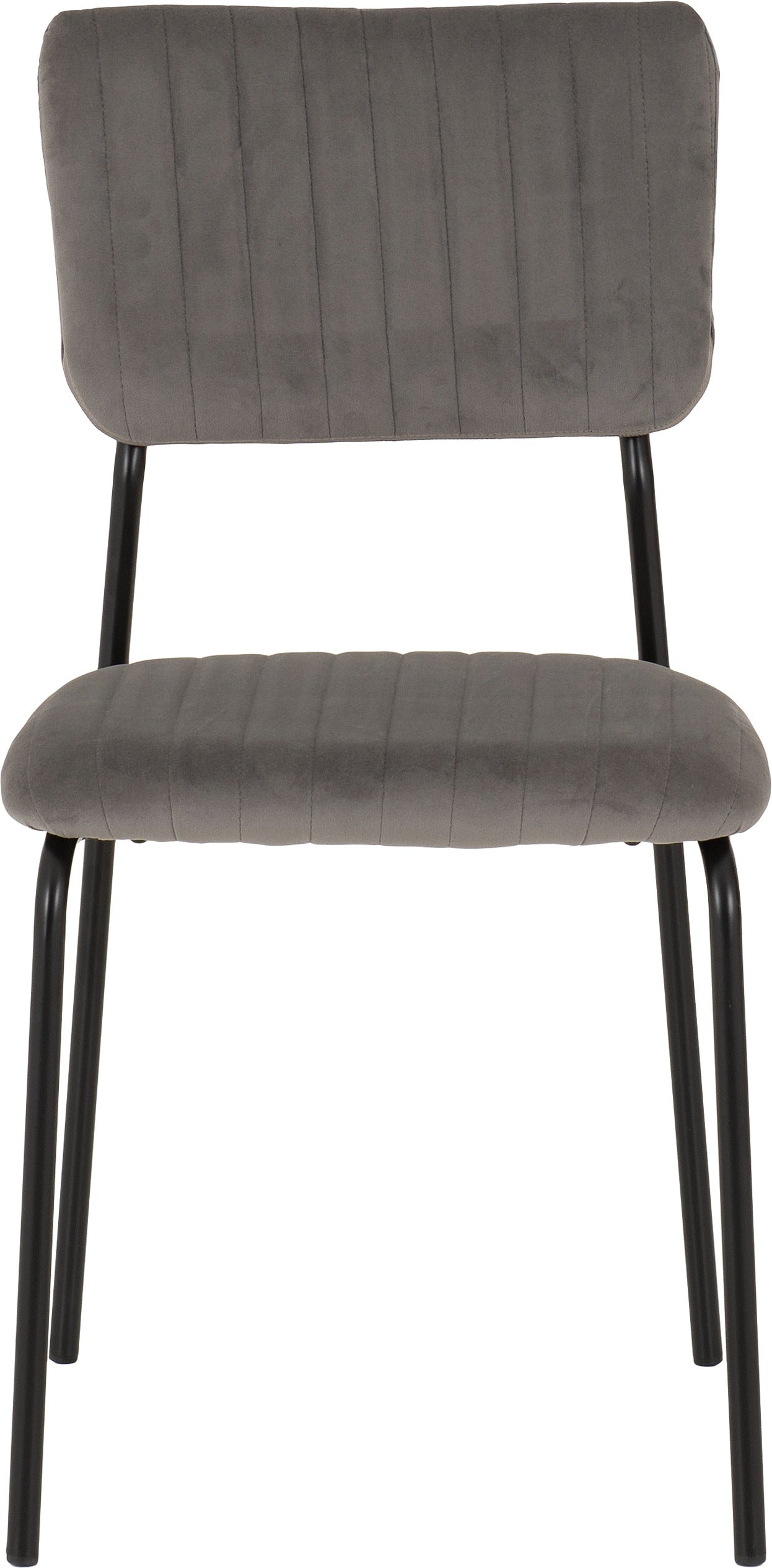 Sheldon Dining Chair (X4 Per Box) - Grey Velvet Fabric