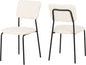 Sheldon Dining Chair (X4 Per Box) - Ivory Boucle Fabric