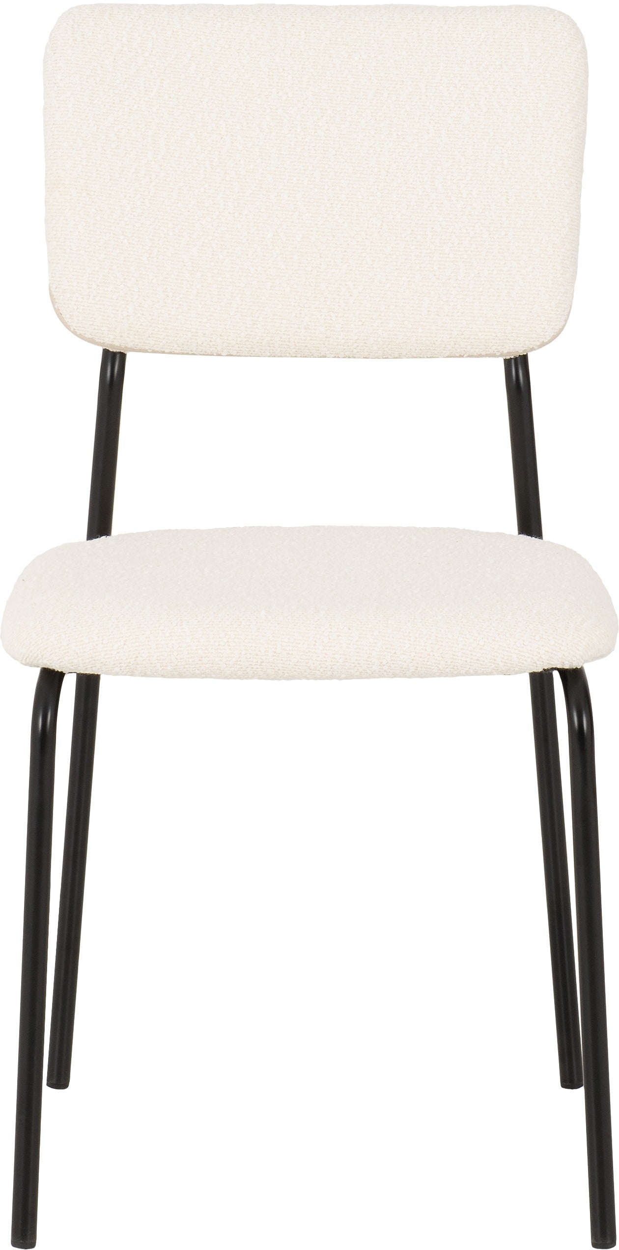 Sheldon Dining Chair (X4 Per Box) - Ivory Boucle Fabric