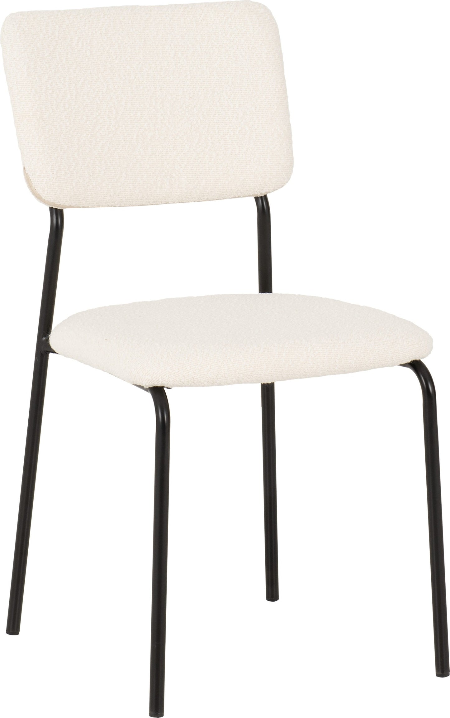 Sheldon Dining Chair (X4 Per Box) - Ivory Boucle Fabric