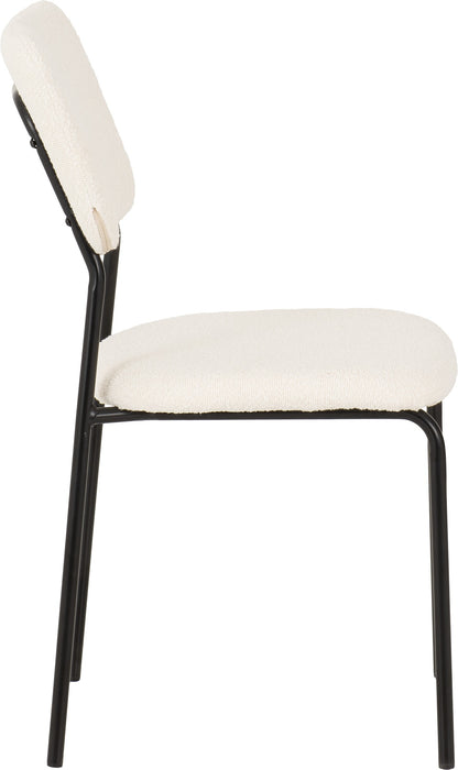 Sheldon Dining Chair (X4 Per Box) - Ivory Boucle Fabric