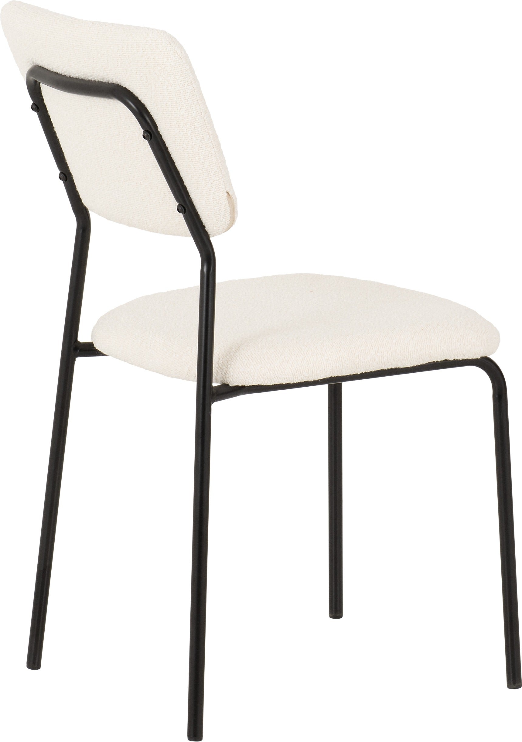 Sheldon Dining Chair (X4 Per Box) - Ivory Boucle Fabric