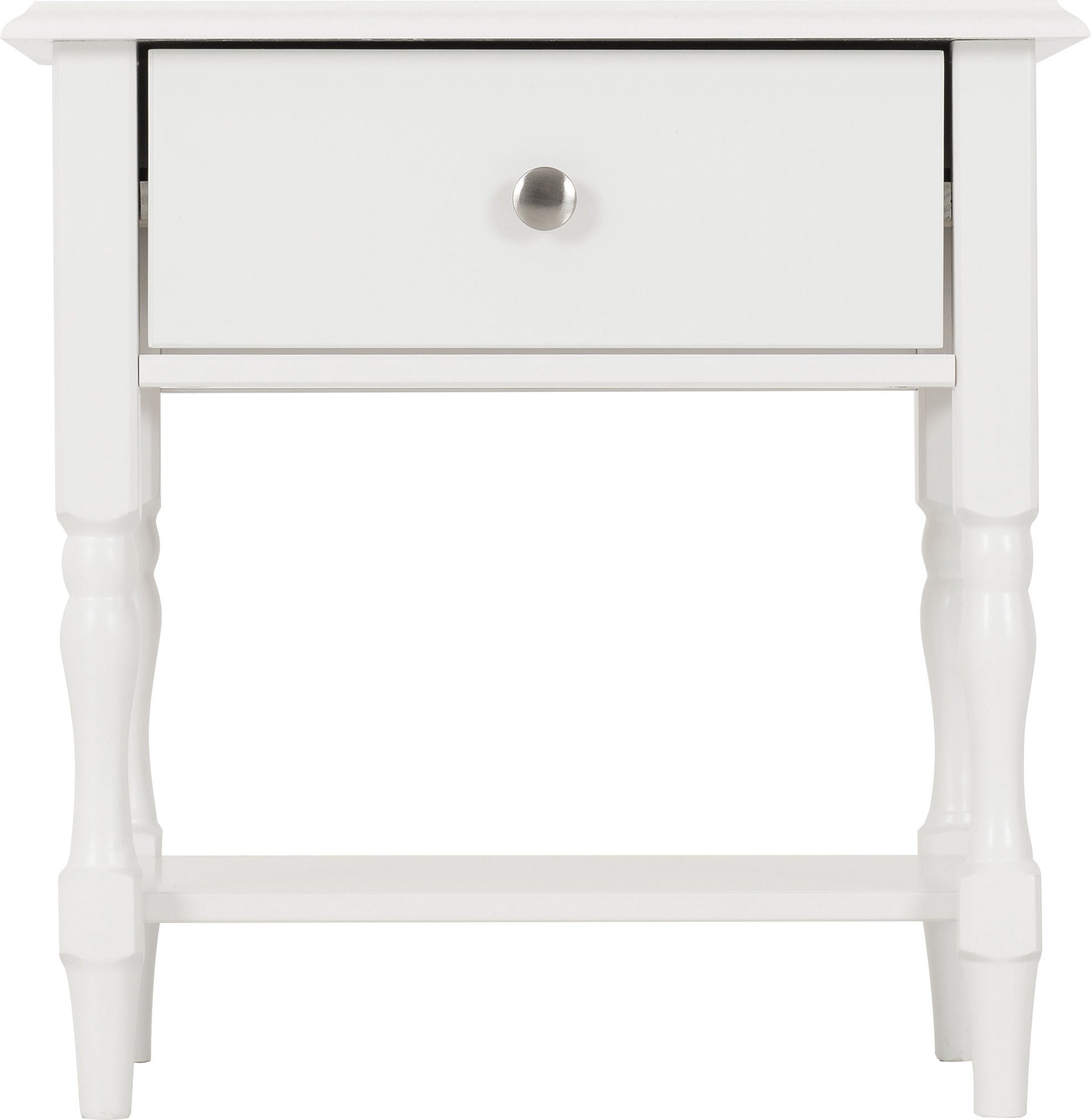 Stratford 1 Drawer Side Table - White