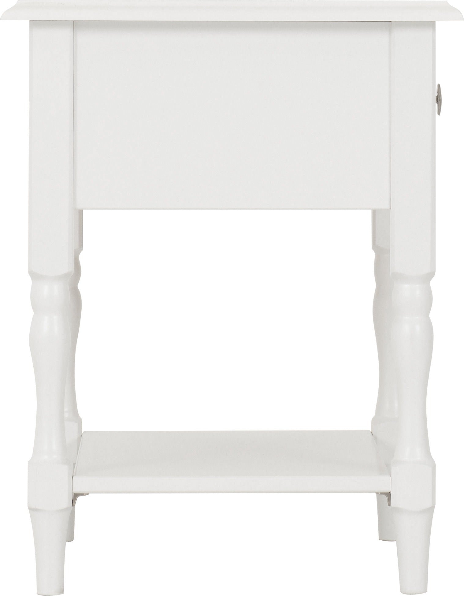 Stratford 1 Drawer Side Table - White
