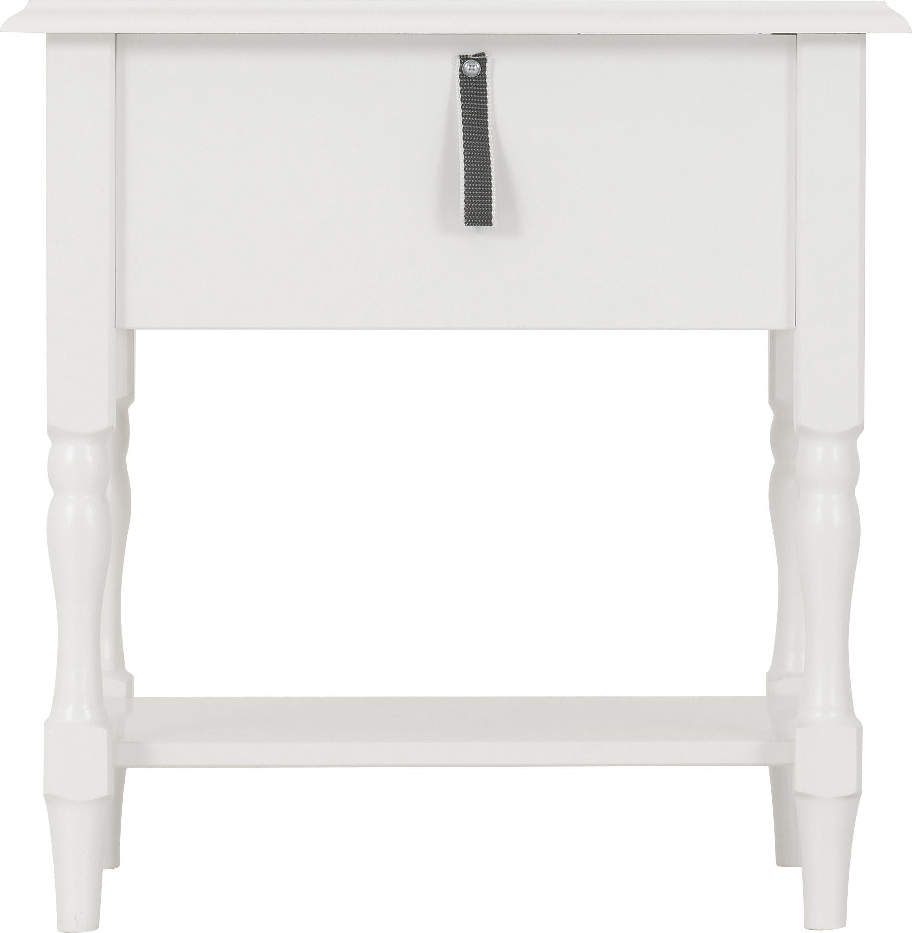 Stratford 1 Drawer Side Table - White