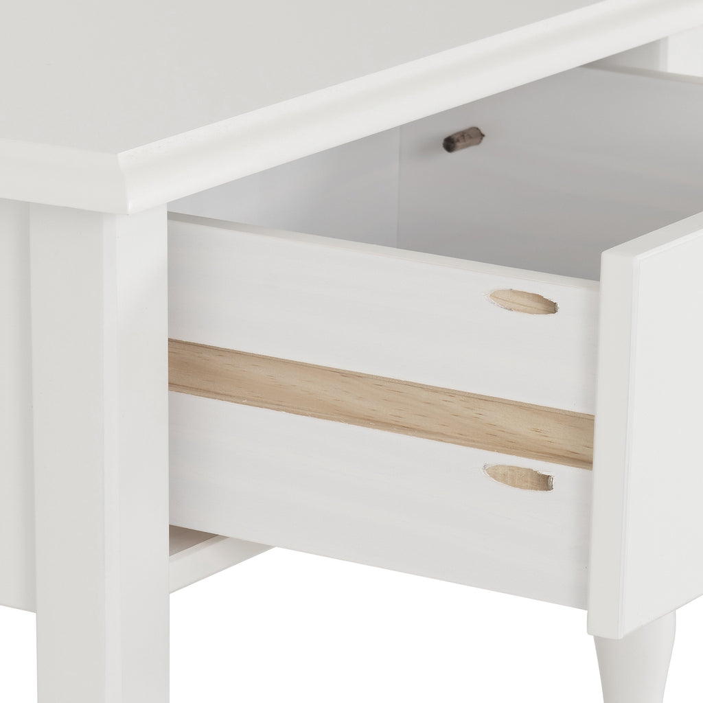Stratford 1 Drawer Side Table - White