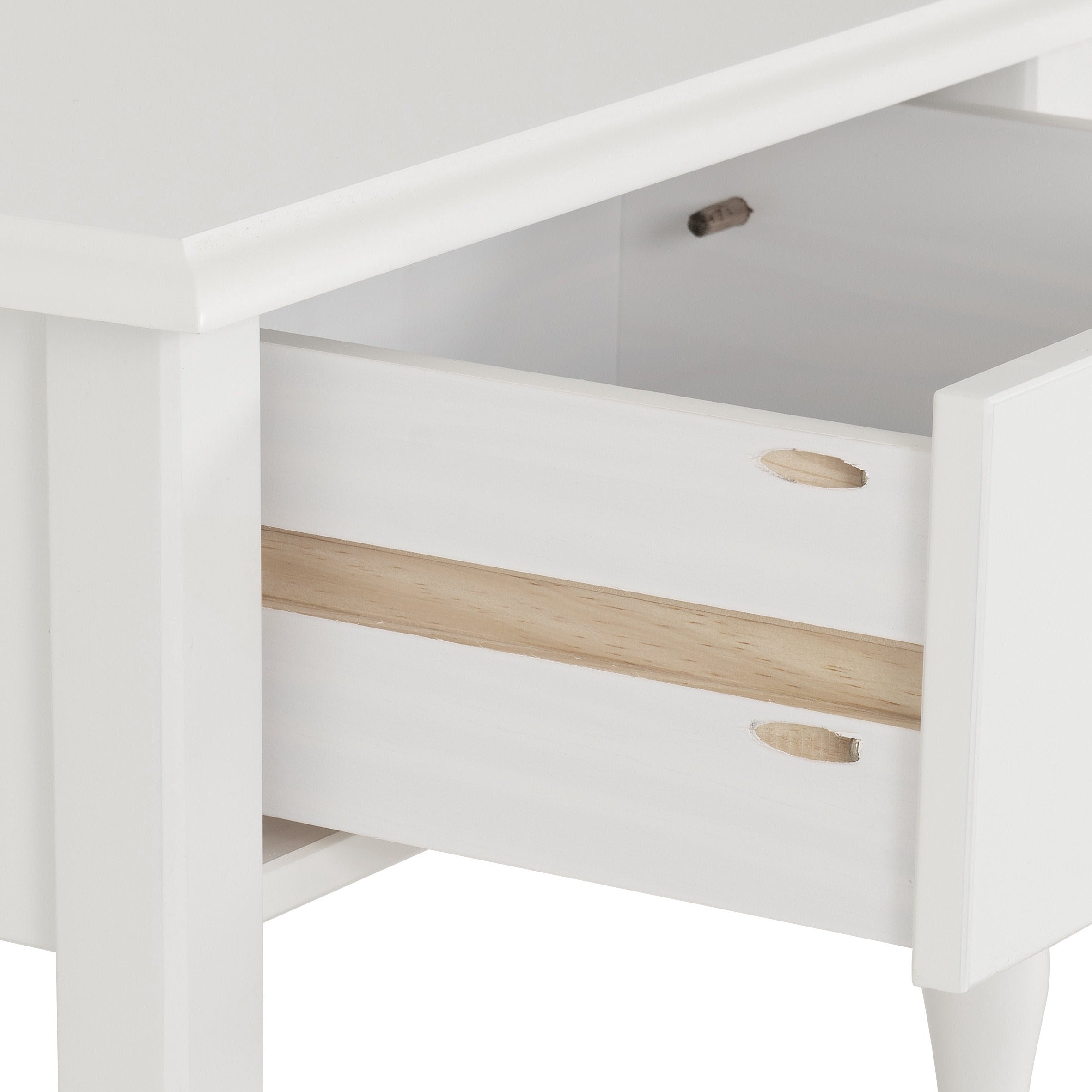 Stratford 1 Drawer Side Table - White