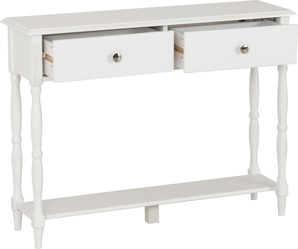 Stratford 2 Drawer Console Table - White