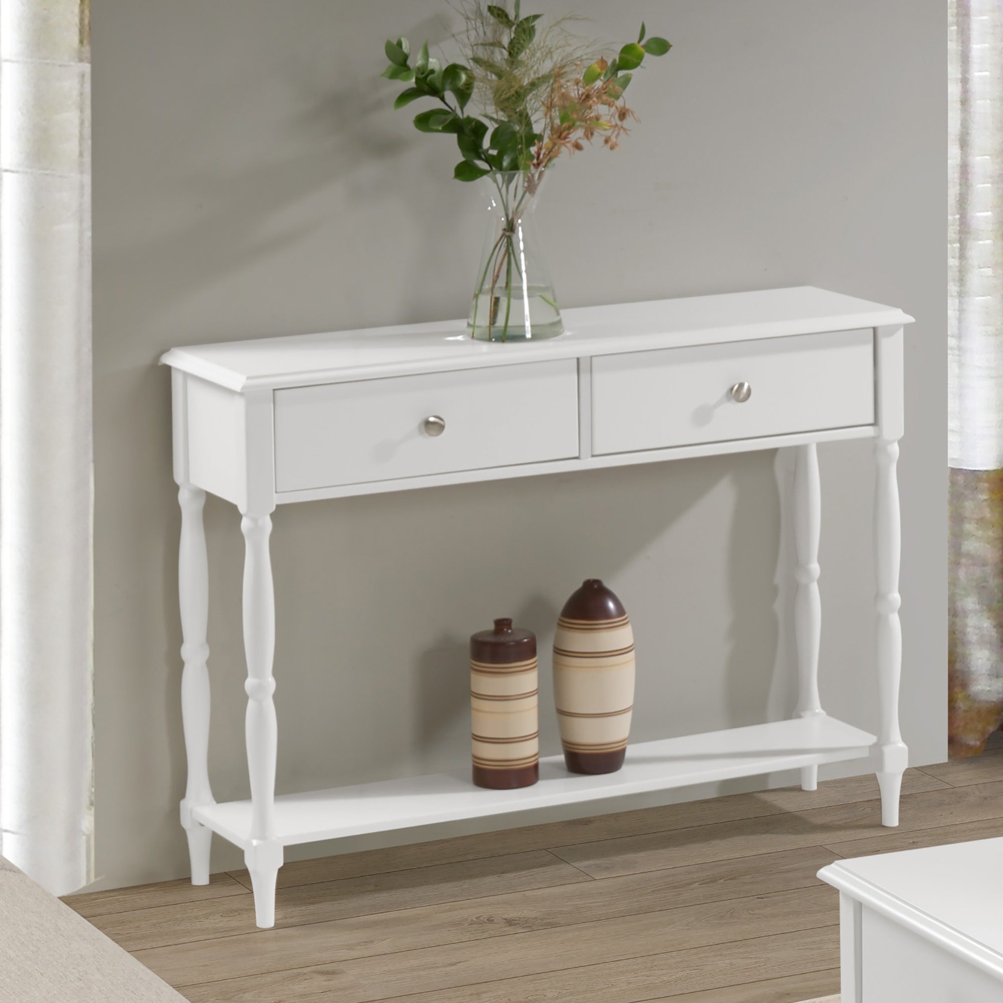 Stratford 2 Drawer Console Table - White