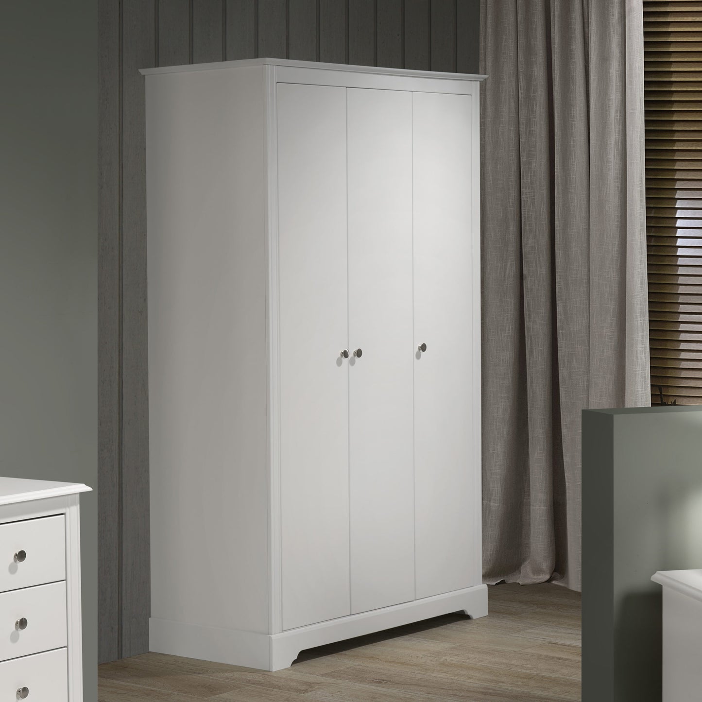 Stratford 3 Door Wardrobe - White