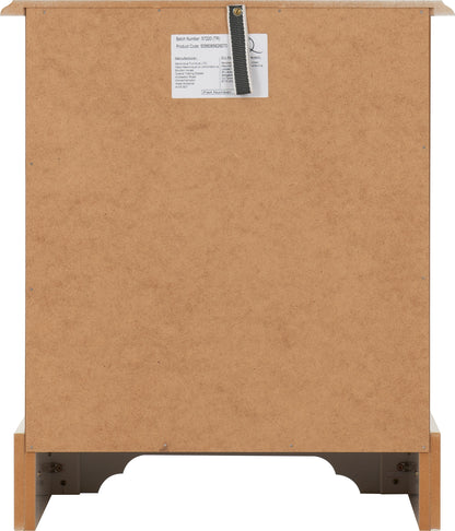 Stratford 3 Drawer Bedside - White