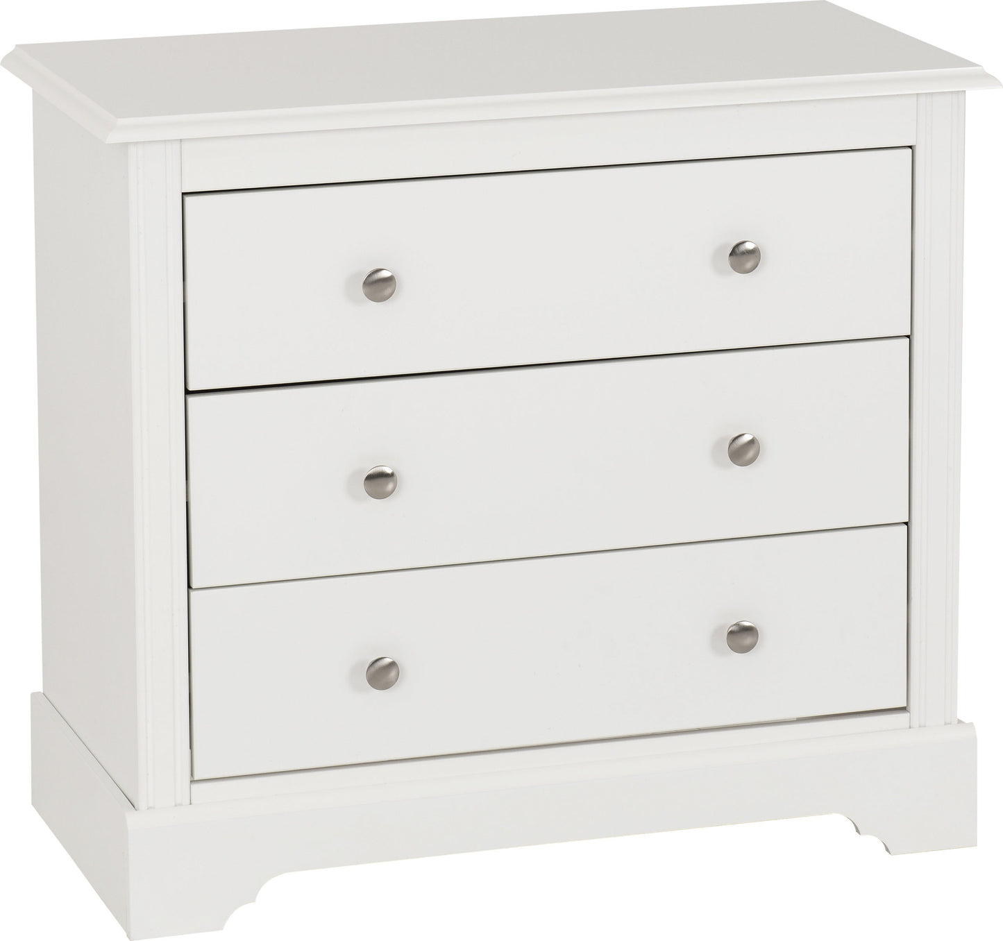 Stratford 3 Drawer Chest - White