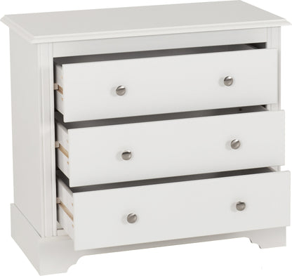 Stratford 3 Drawer Chest - White