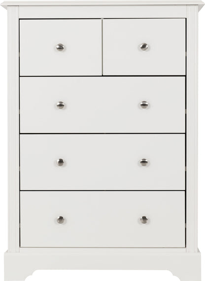 Stratford 3+2 Drawer Chest - White