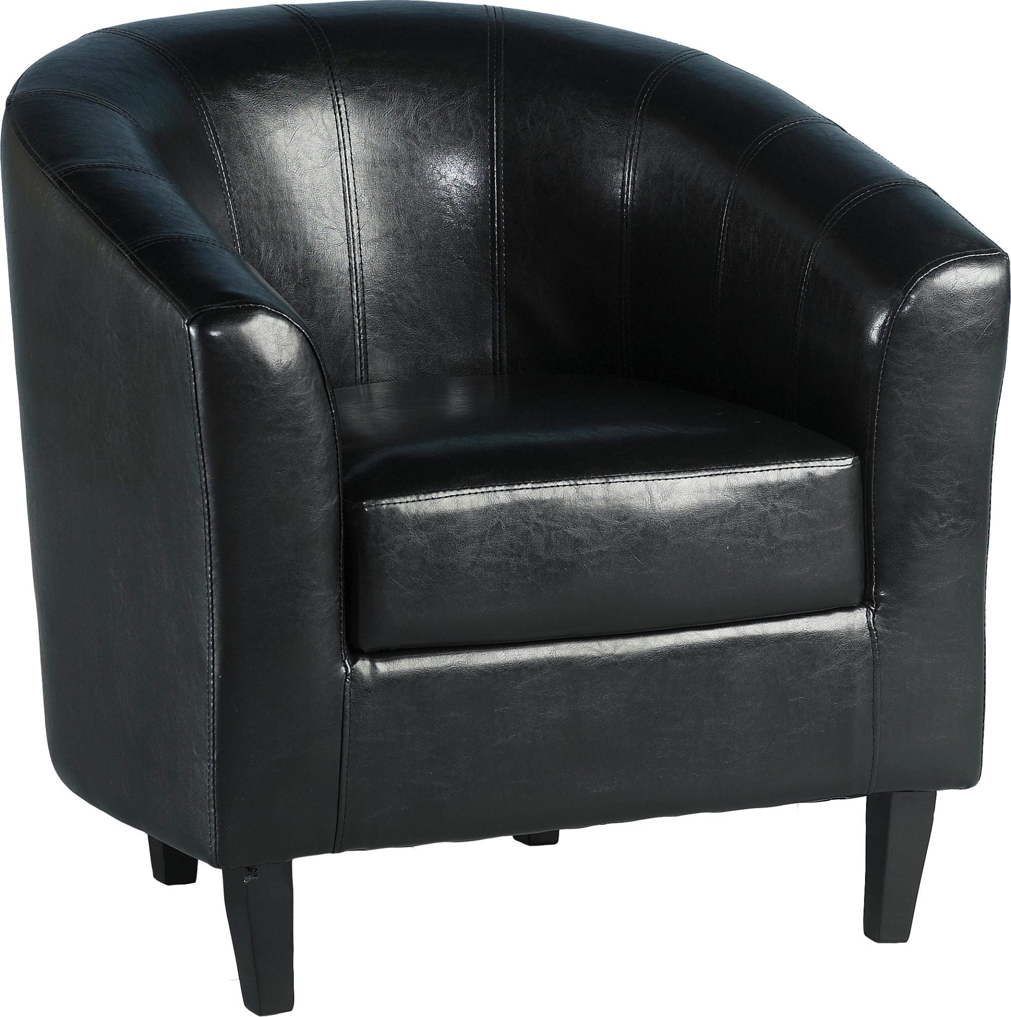 Tempo Tub Chair - Black Pu