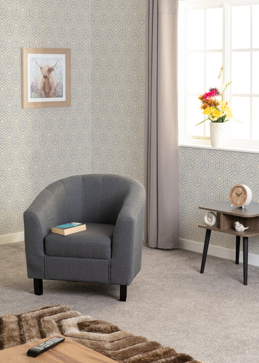 Tempo Tub Chair - Grey Fabric