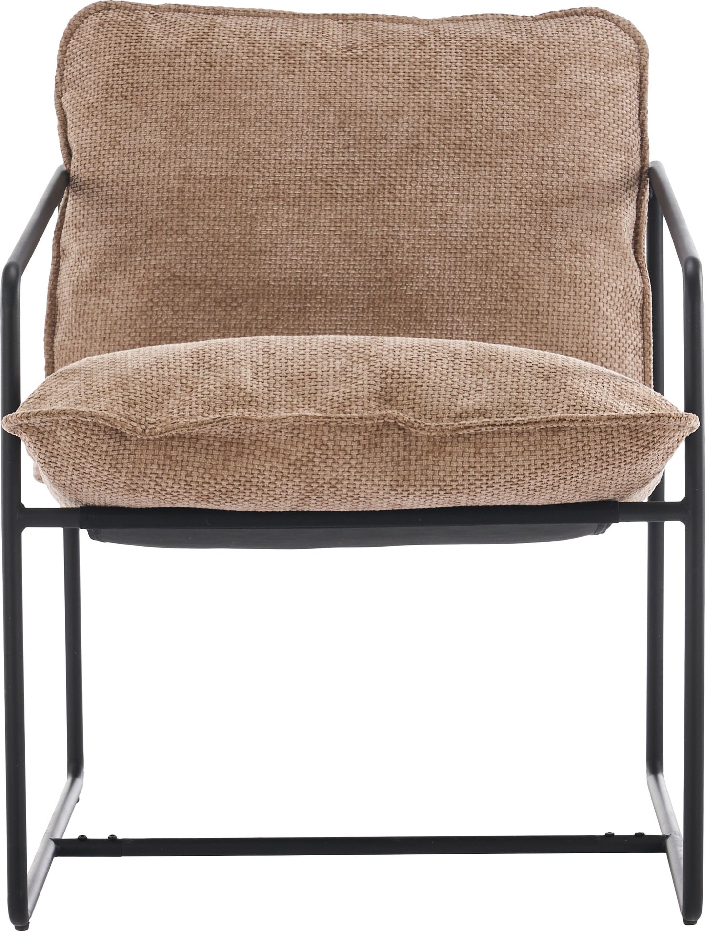 Tivoli Occasional Chair - Black Metal/Champagne Fabric