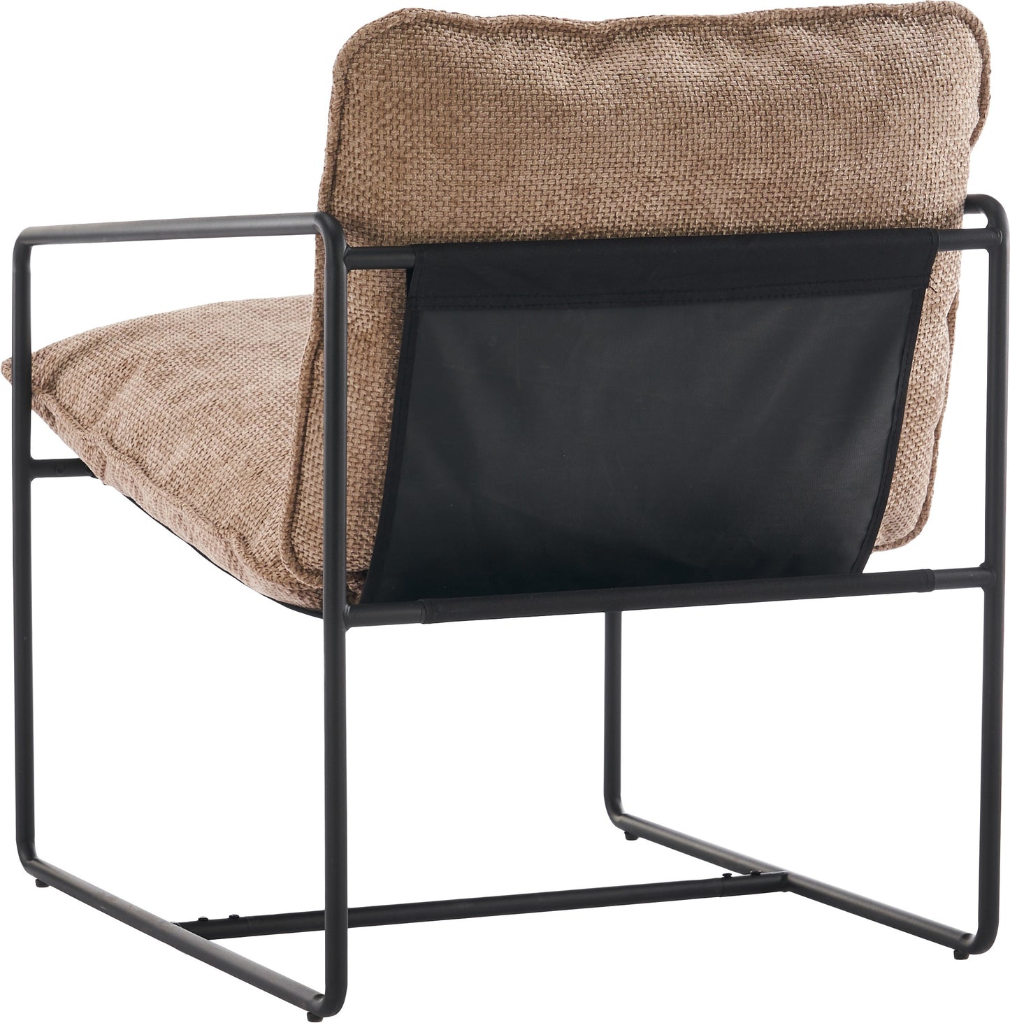Tivoli Occasional Chair - Black Metal/Champagne Fabric