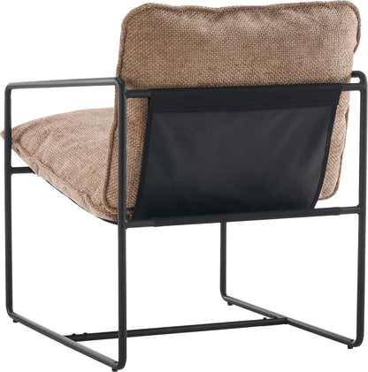 Tivoli Occasional Chair - Black Metal/Champagne Fabric