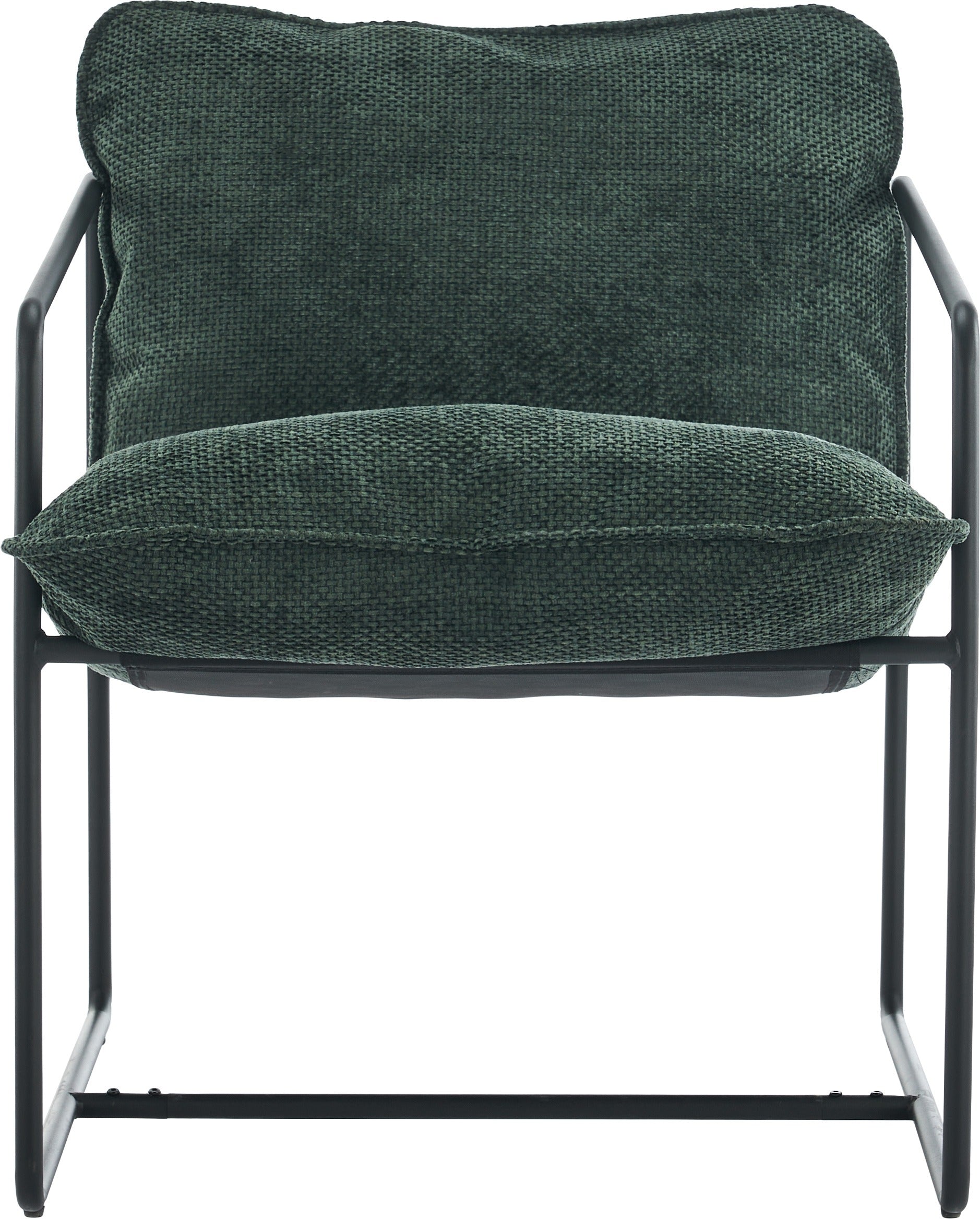 Tivoli Occasional Chair - Black Metal/Green Fabric