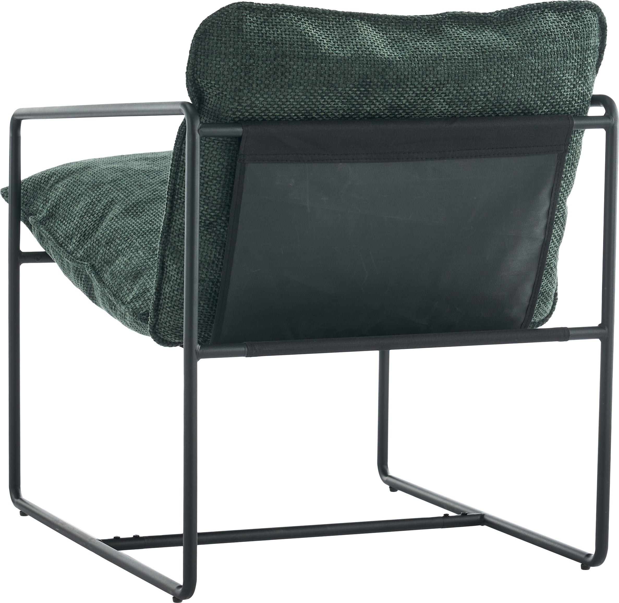 Tivoli Occasional Chair - Black Metal/Green Fabric