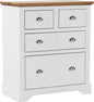 Toledo 2+2 Drawer Chest - White/Oak Effect