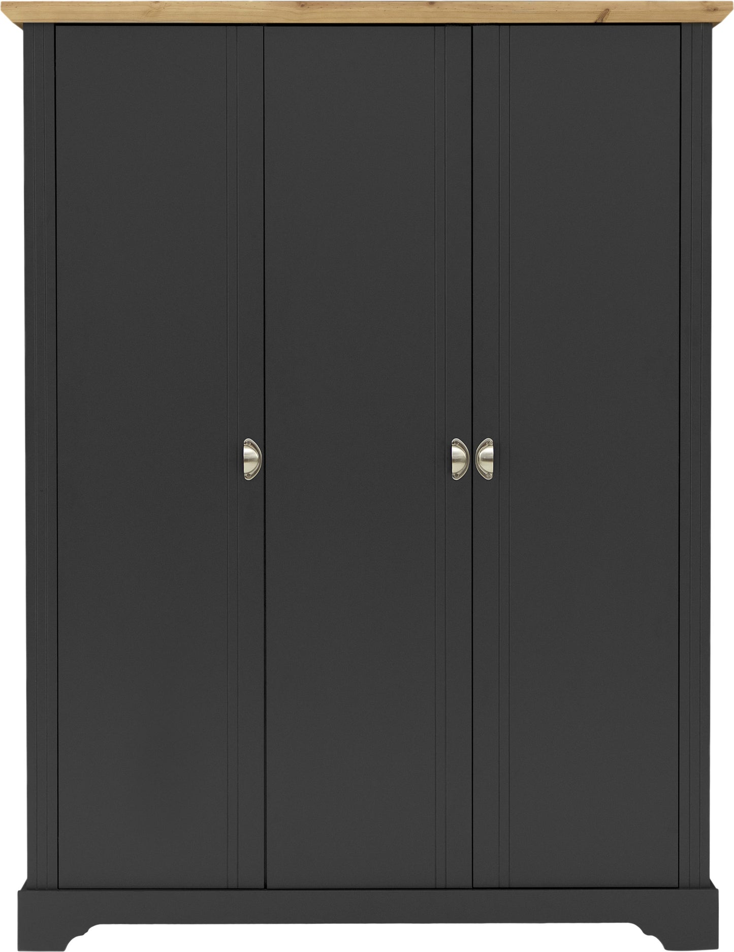 Toledo 3 Door Wardrobe - Grey/Oak Effect