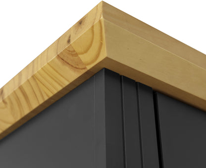 Toledo 3 Door Wardrobe - Grey/Oak Effect