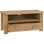 Tortilla Flat Screen Tv Unit - Distressed Waxed Pine
