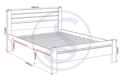 Toledo 5' Bed - Dark Grey