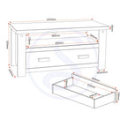 Tortilla Flat Screen Tv Unit - Distressed Waxed Pine