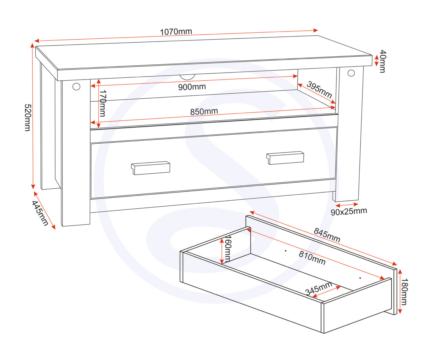 Tortilla Flat Screen Tv Unit - Distressed Waxed Pine