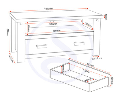 Tortilla Flat Screen Tv Unit - Distressed Waxed Pine