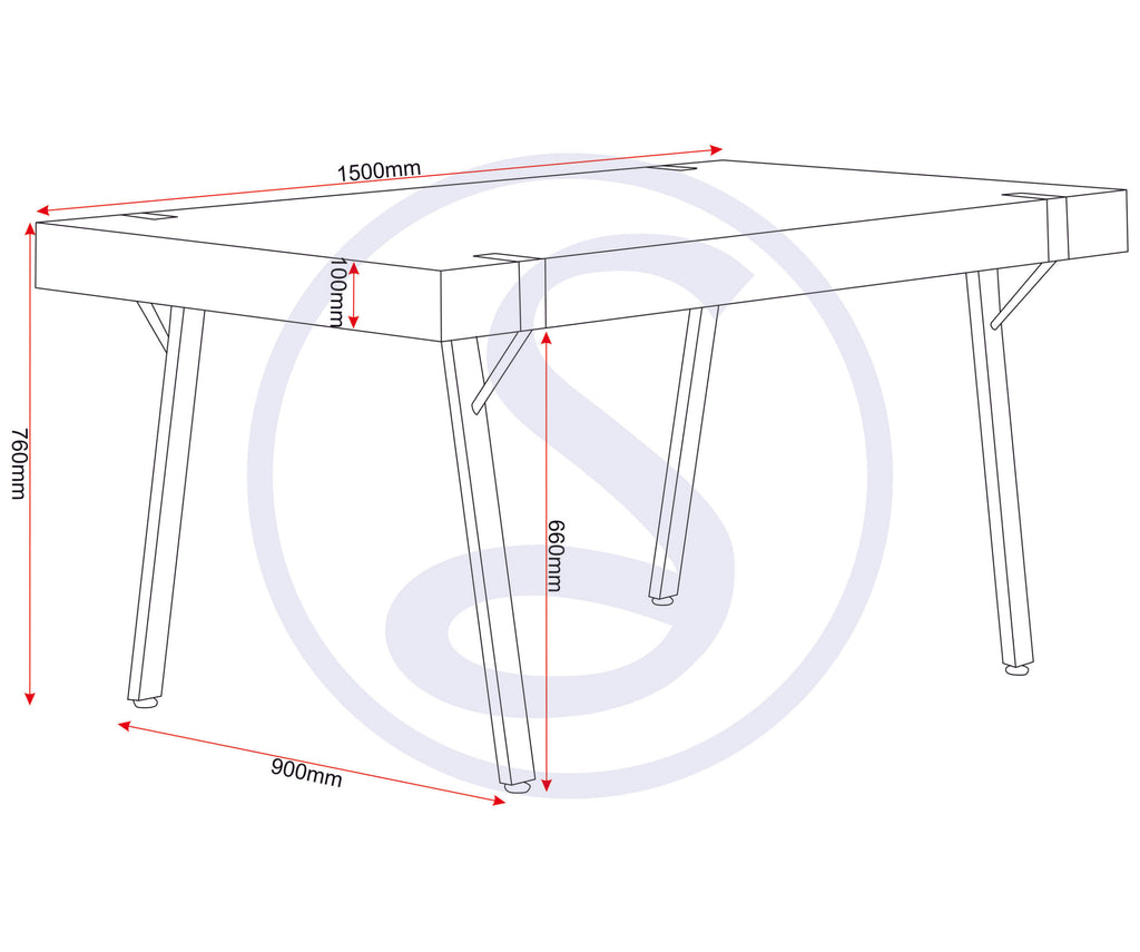 Treviso Dining Table - Light Oak Effect