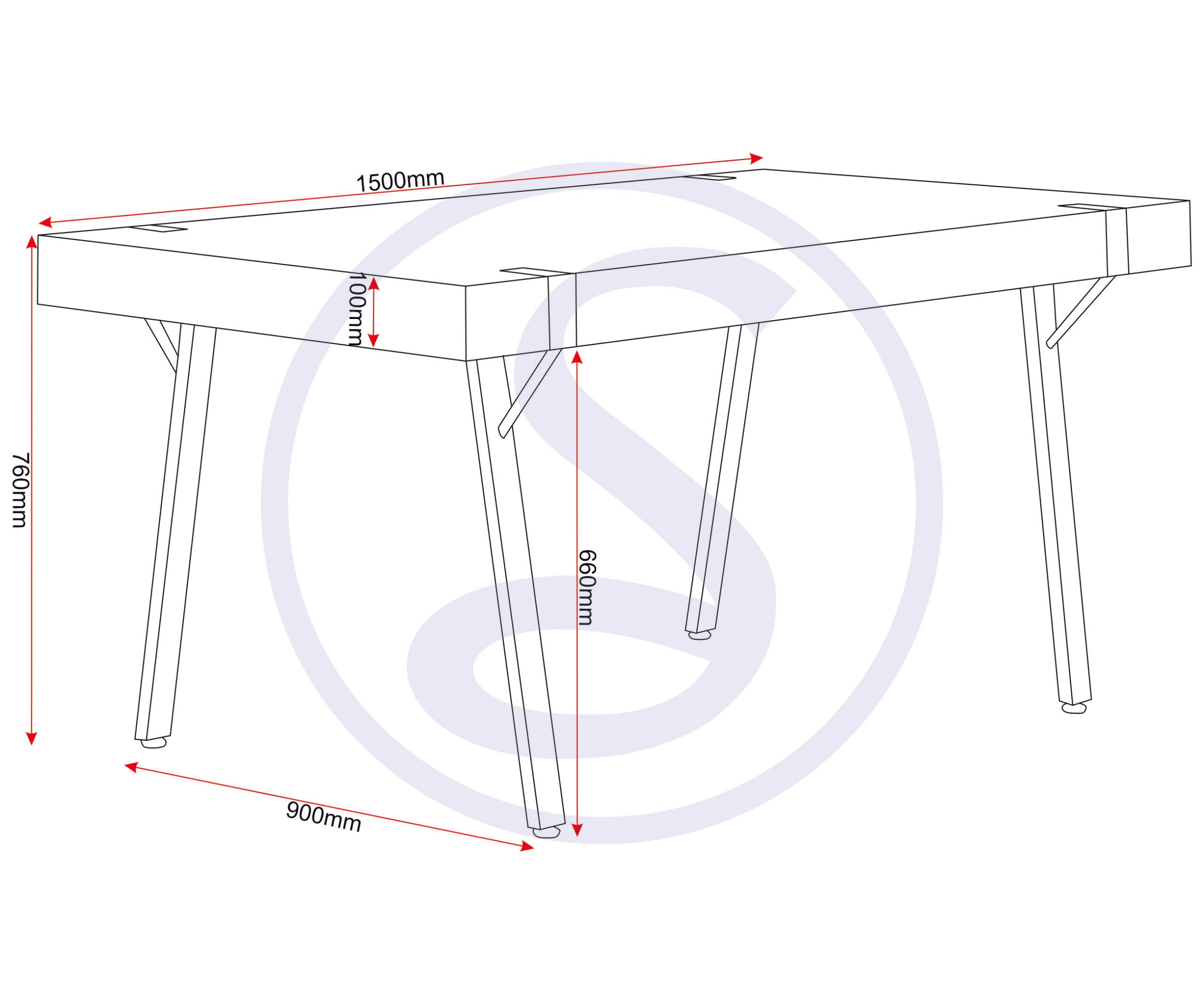 Treviso Dining Table - Light Oak Effect